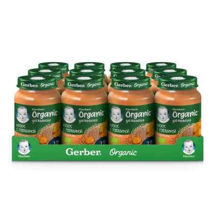 Готовый обед Gerber® «Кускус с говядиной» серии Organic®